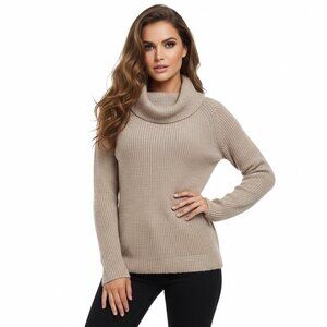 Tahari Taupe Long Sleeve Sweater